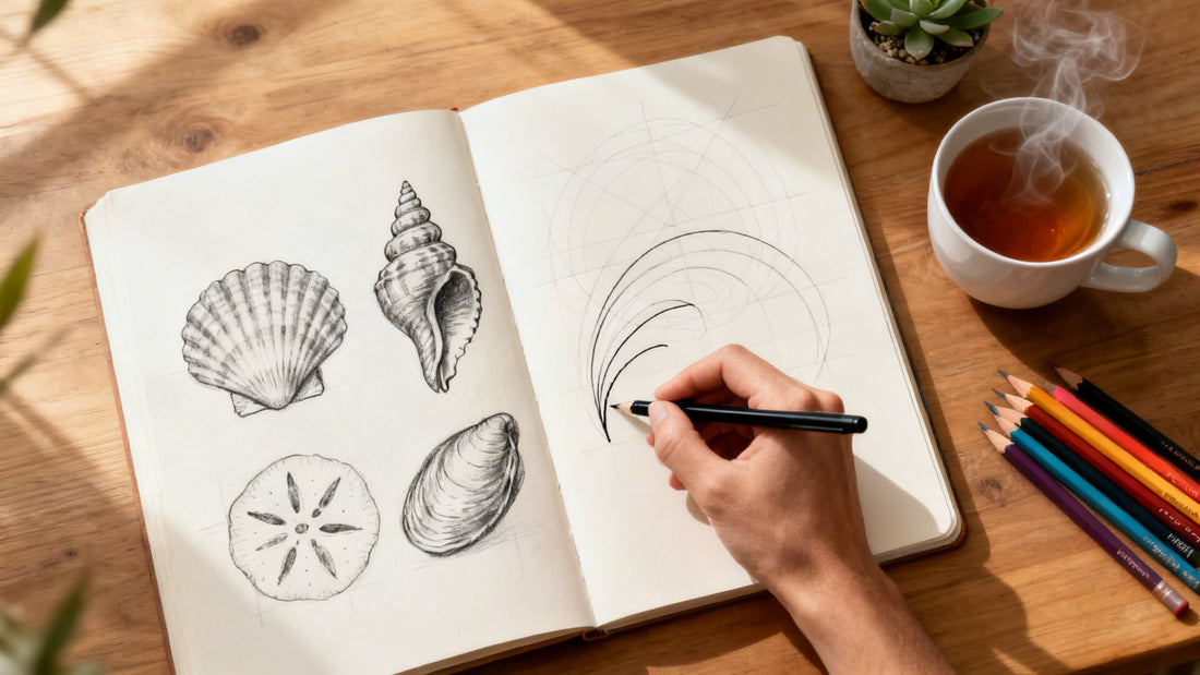 Find Your Calm: An Easy Guide to Simple Shell Drawings