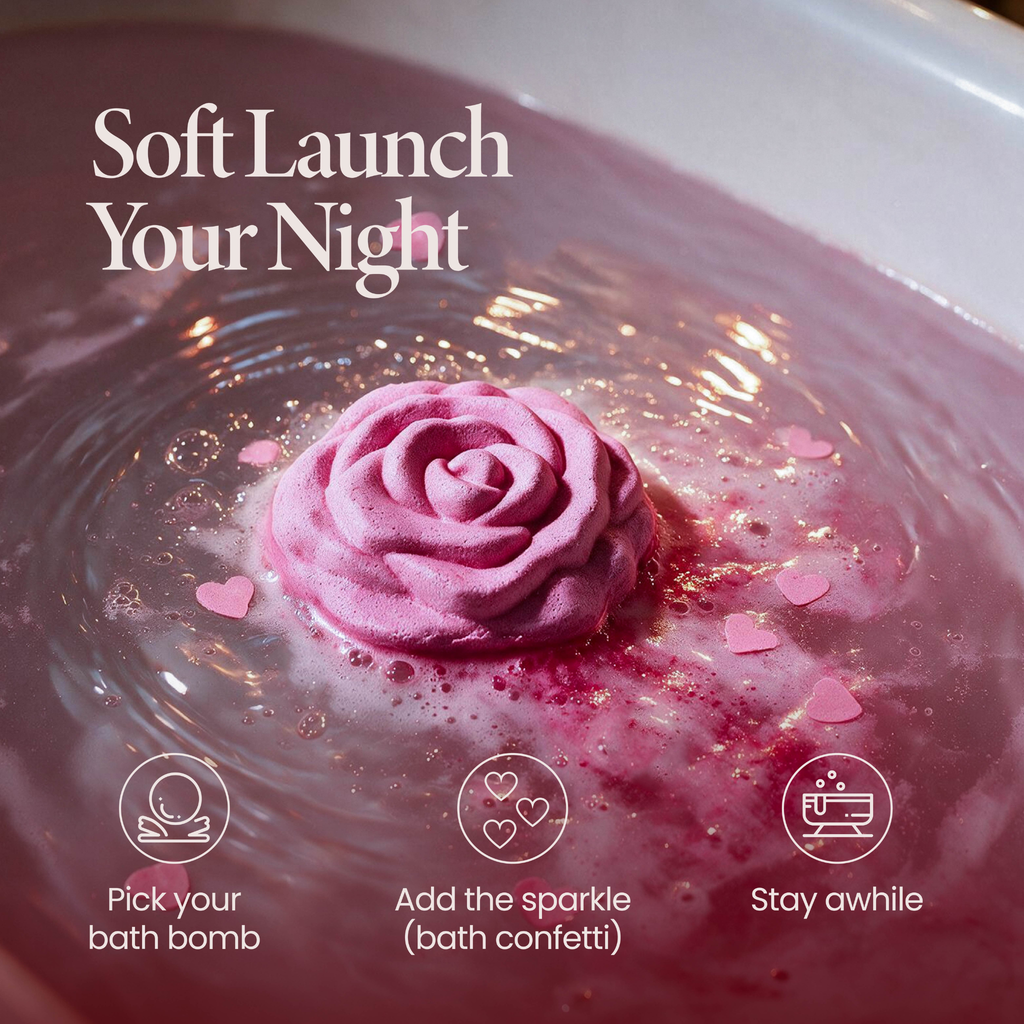 Bath Bombs | Date Night Starts in the Tub | Couples “Time For Us” 6-Piece Set