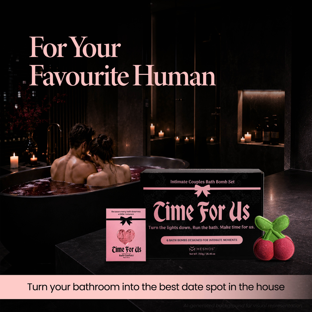 Bath Bombs | Date Night Starts in the Tub | Couples “Time For Us” 6-Piece Set