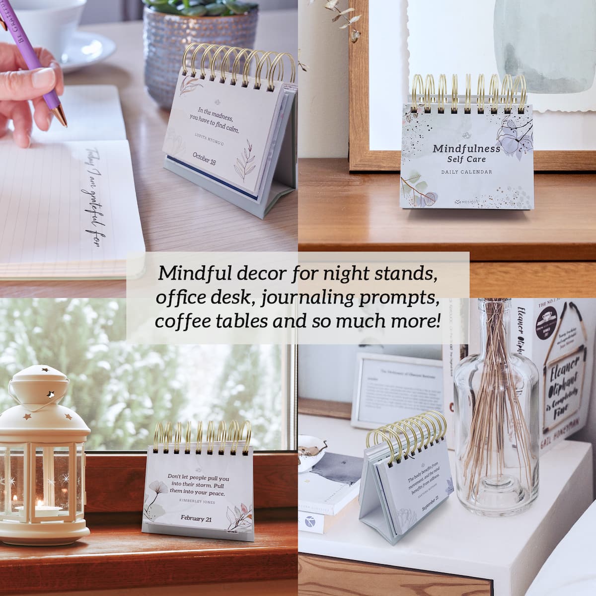 5. decor for office desk, night stand, journaling, coffee table