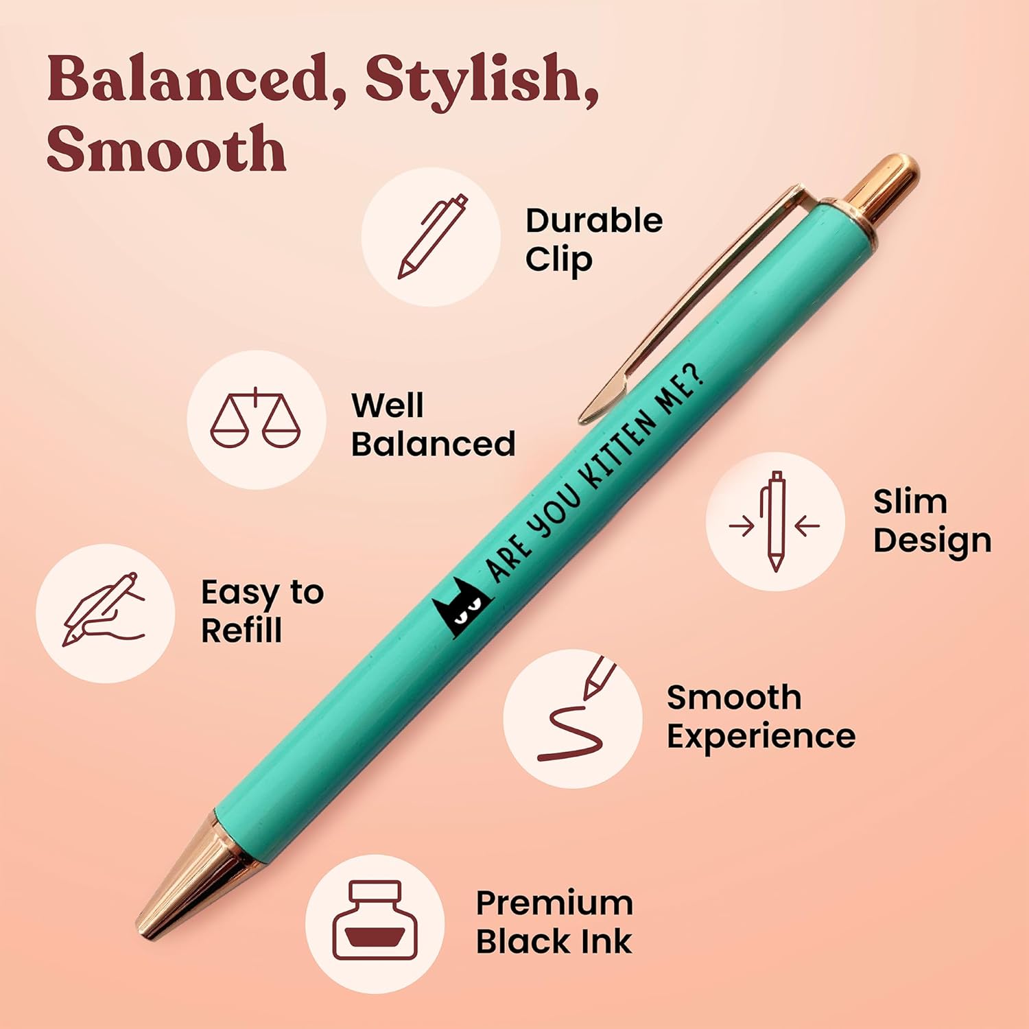 Pastel Series - Cat Pen Set (3pcs)