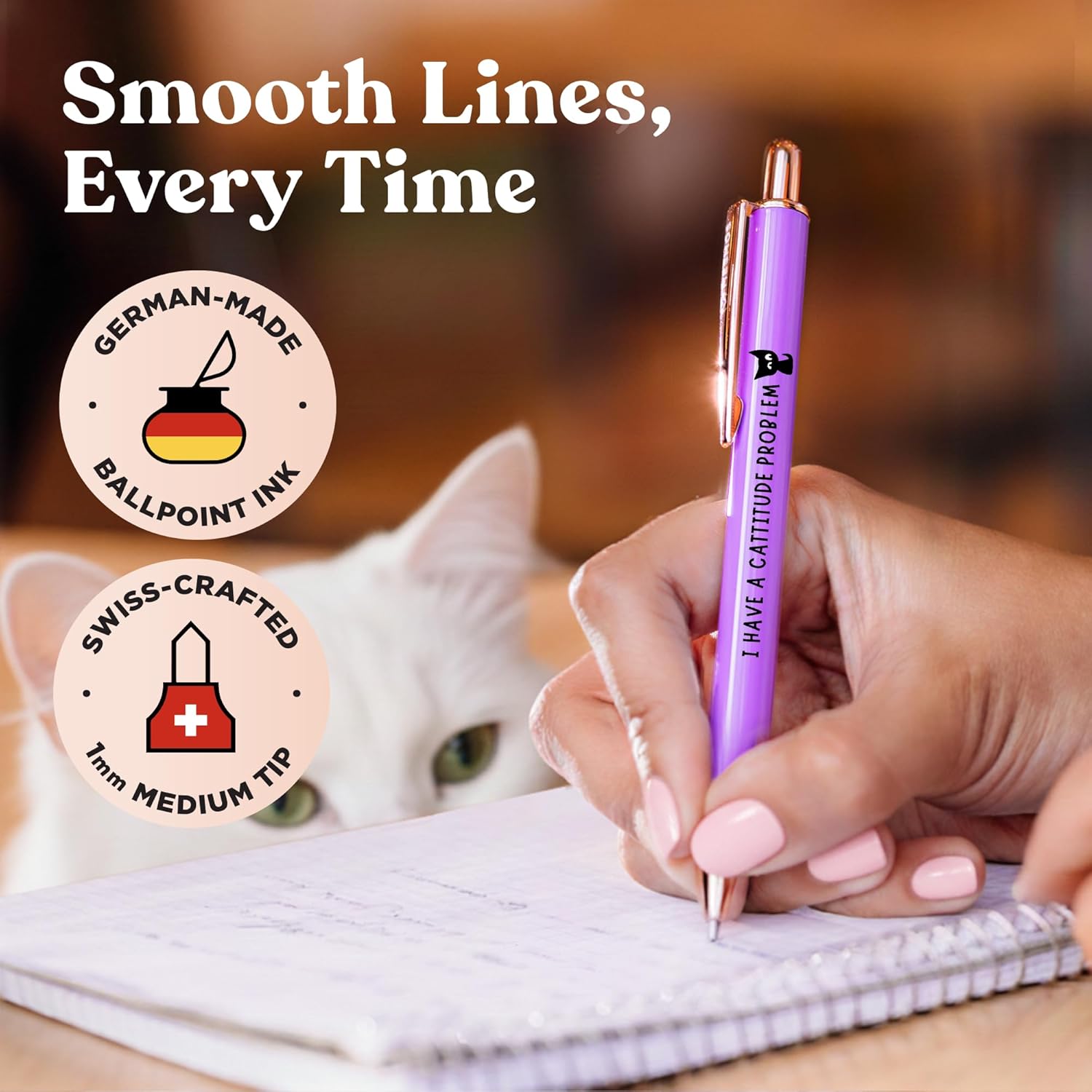 Pastel Series - Cat Pen Set (3pcs)