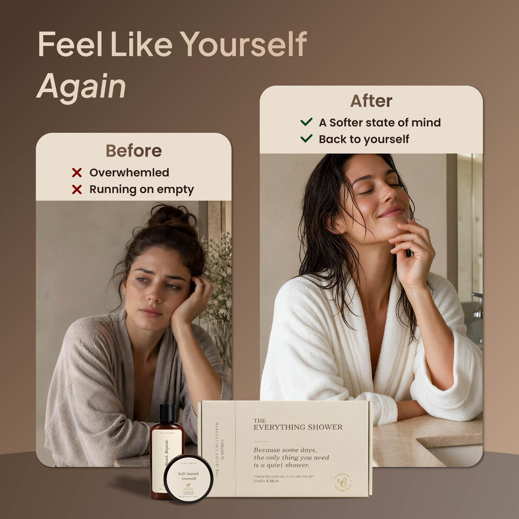 Before and after: from overwhelmed and running on empty to a softer state of mind