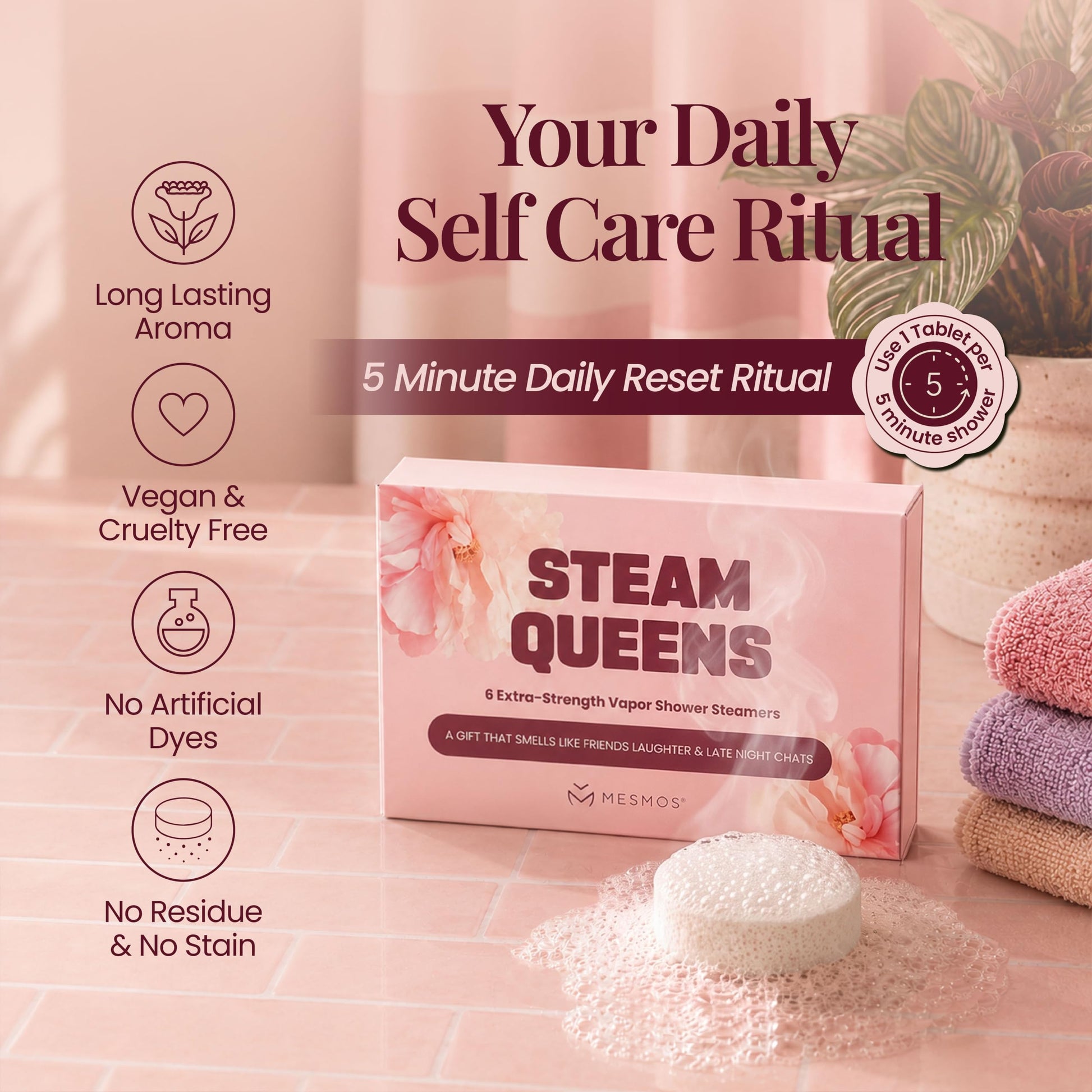 Shower Steamers | For the Friend Who Shows Up | Bestie Series 6-Pack-