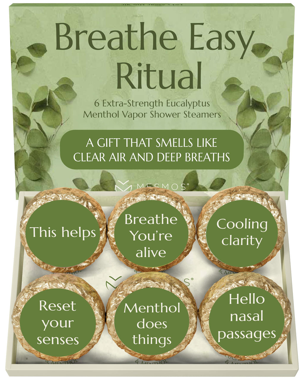 Shower Steamers | Breathe Again | Eucalyptus Menthol 6-Pack