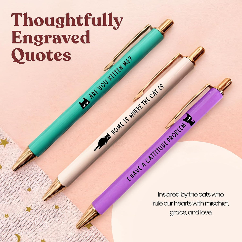 Pastel Series - Cat Pen Set (3pcs)