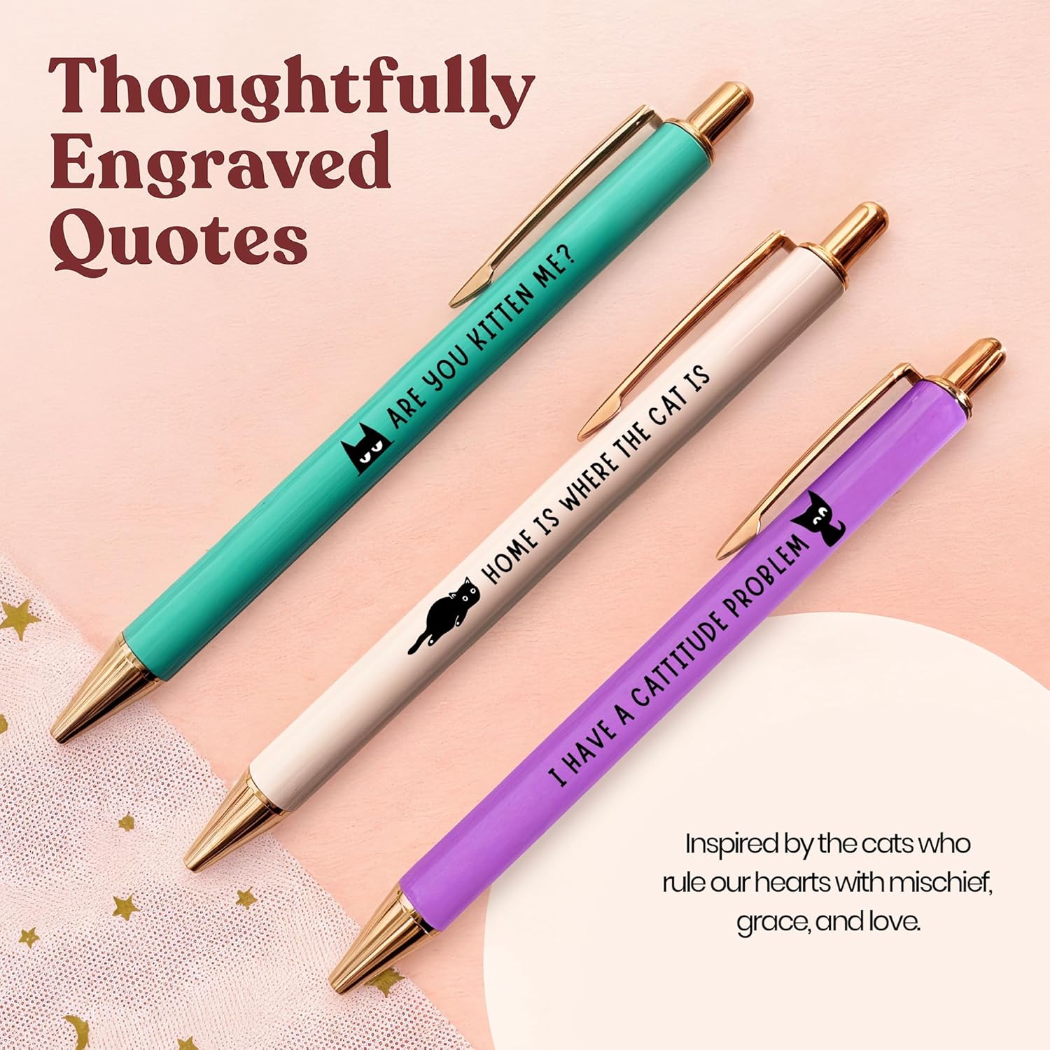 Pastel Series - Cat Pen Set (3pcs)