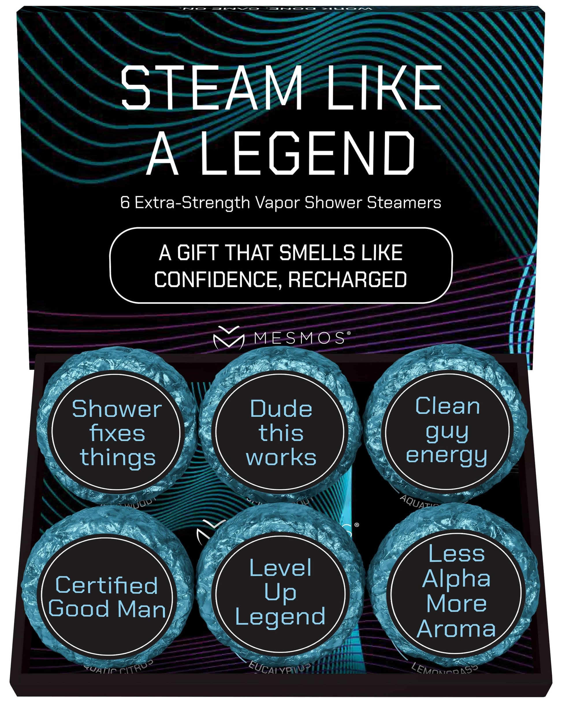 Shower Steamers | Power Down Like a Legend | Men's 6-Pack-