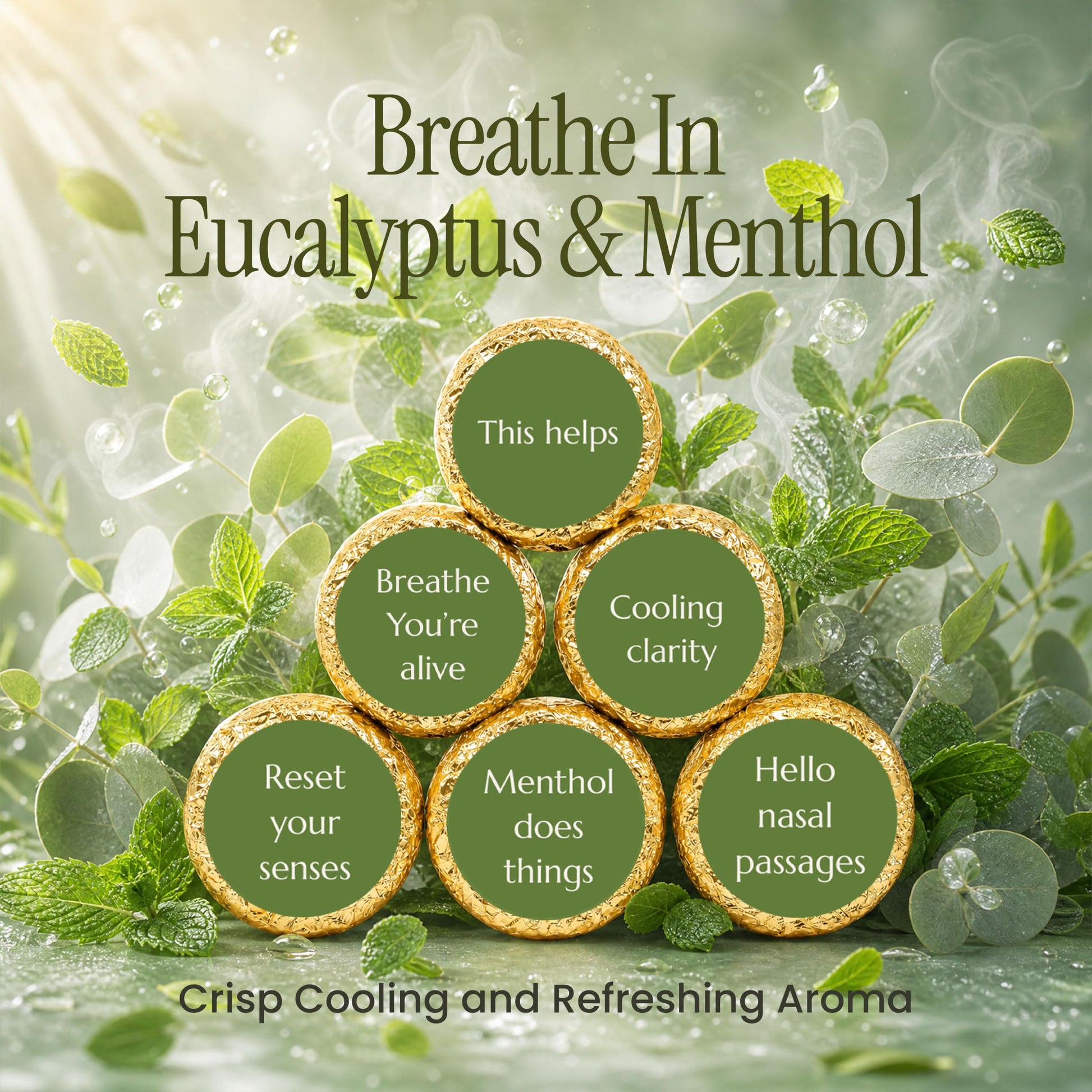 Shower Steamers | Breathe Again | Eucalyptus Menthol 6-Pack-