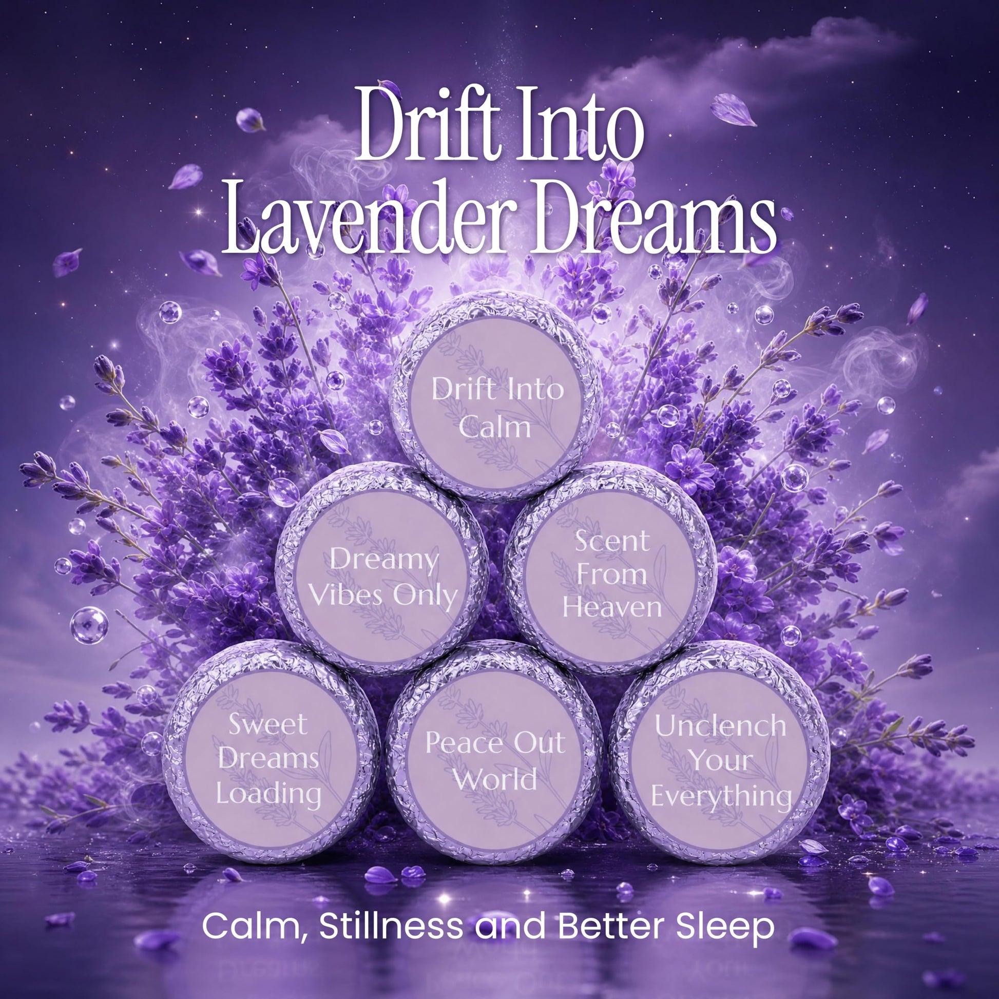 Shower Steamers | Sleep Deeper Tonight | Lavender 6-Pack-