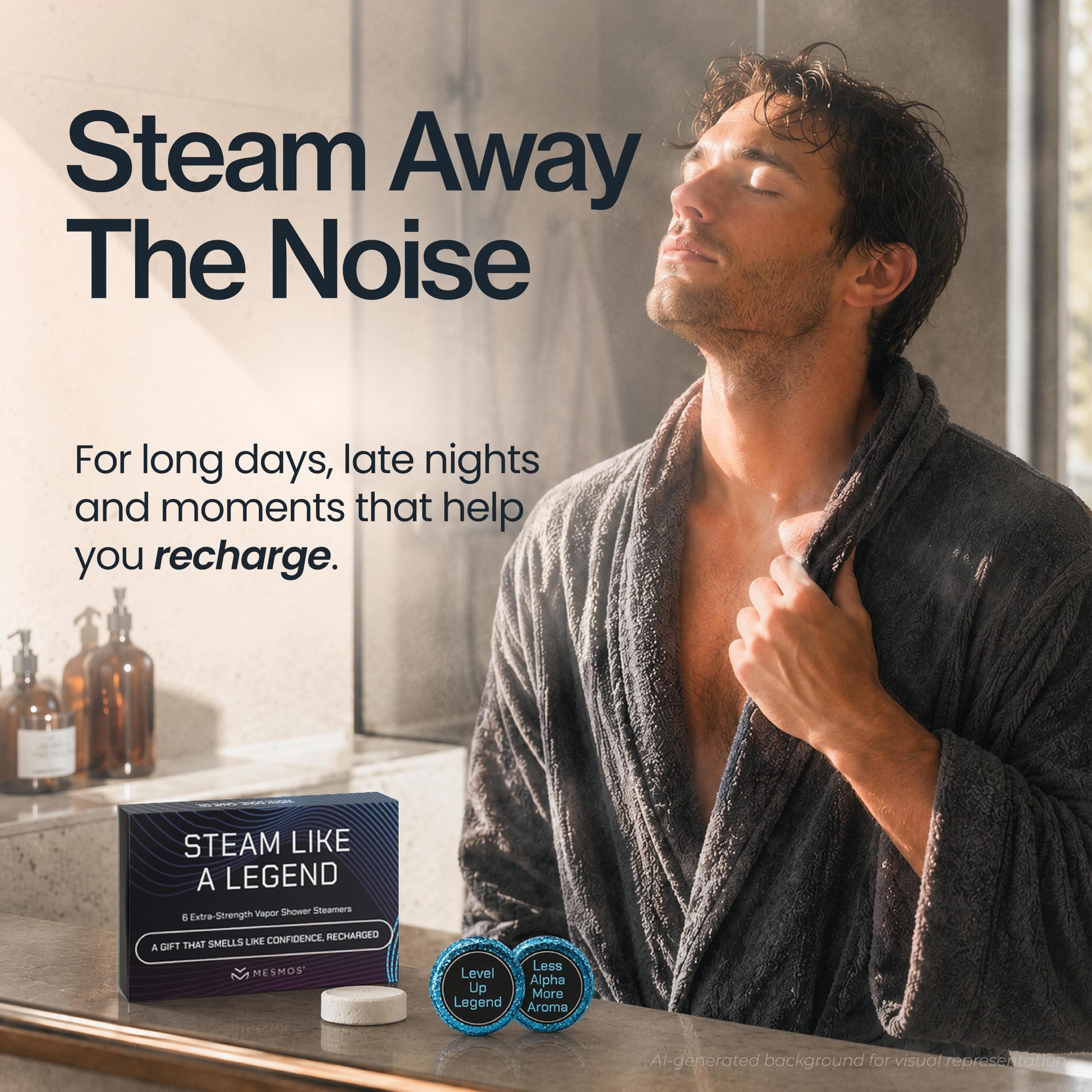 Shower Steamers | Power Down Like a Legend | Men's 6-Pack-