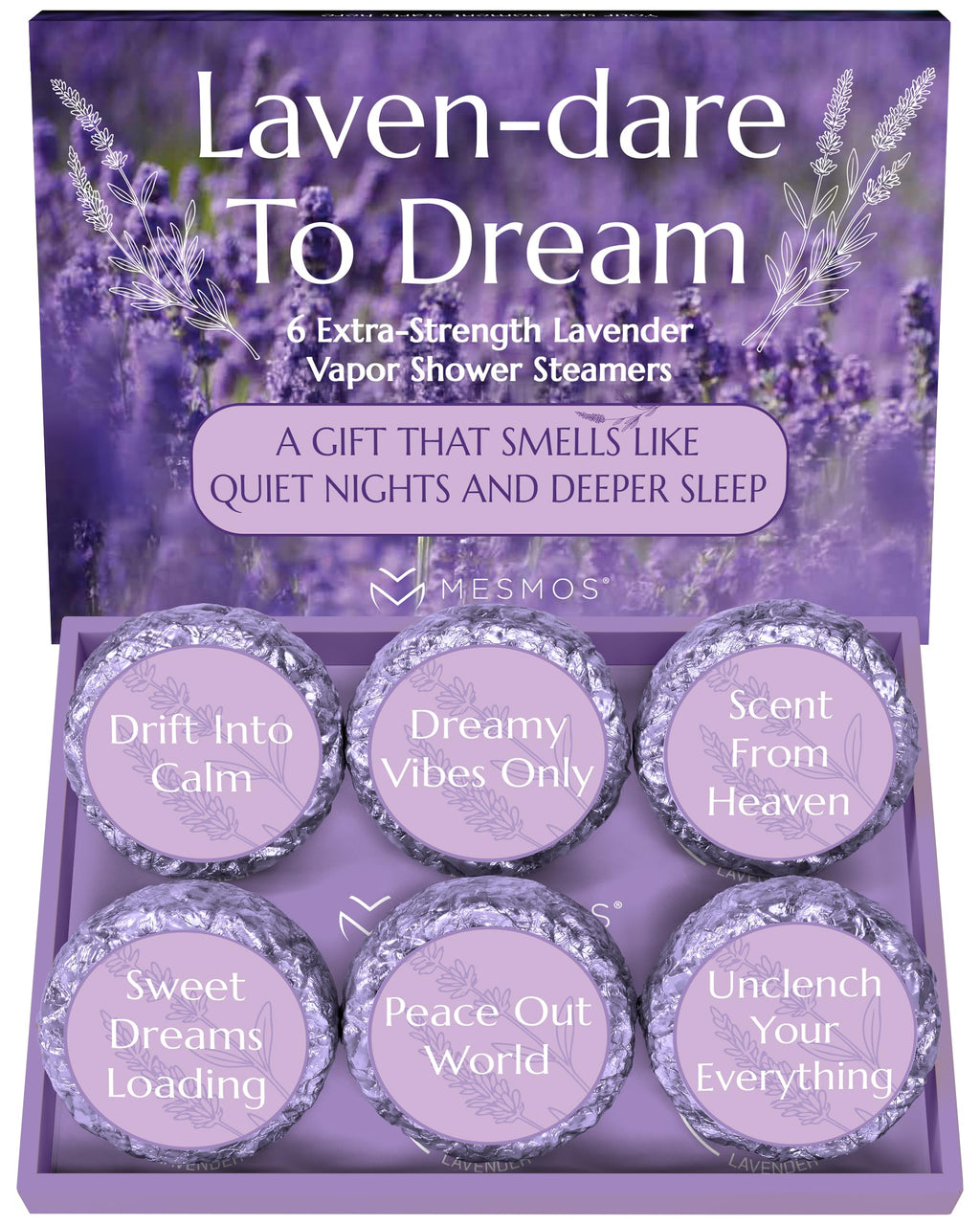 Shower Steamers | Sleep Deeper Tonight | Lavender 6-Pack