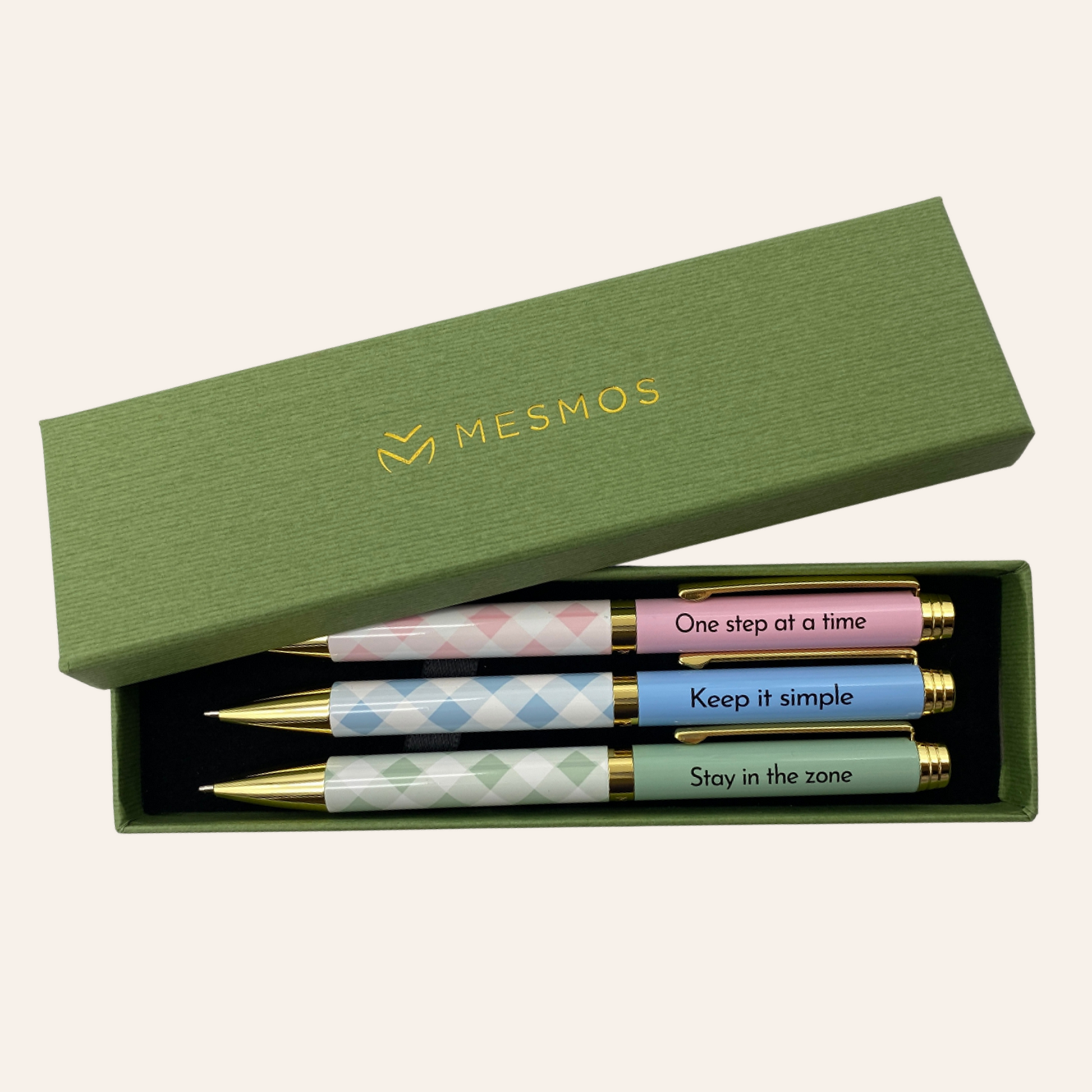 Gingham Series - Focus Pen Set (3pcs)