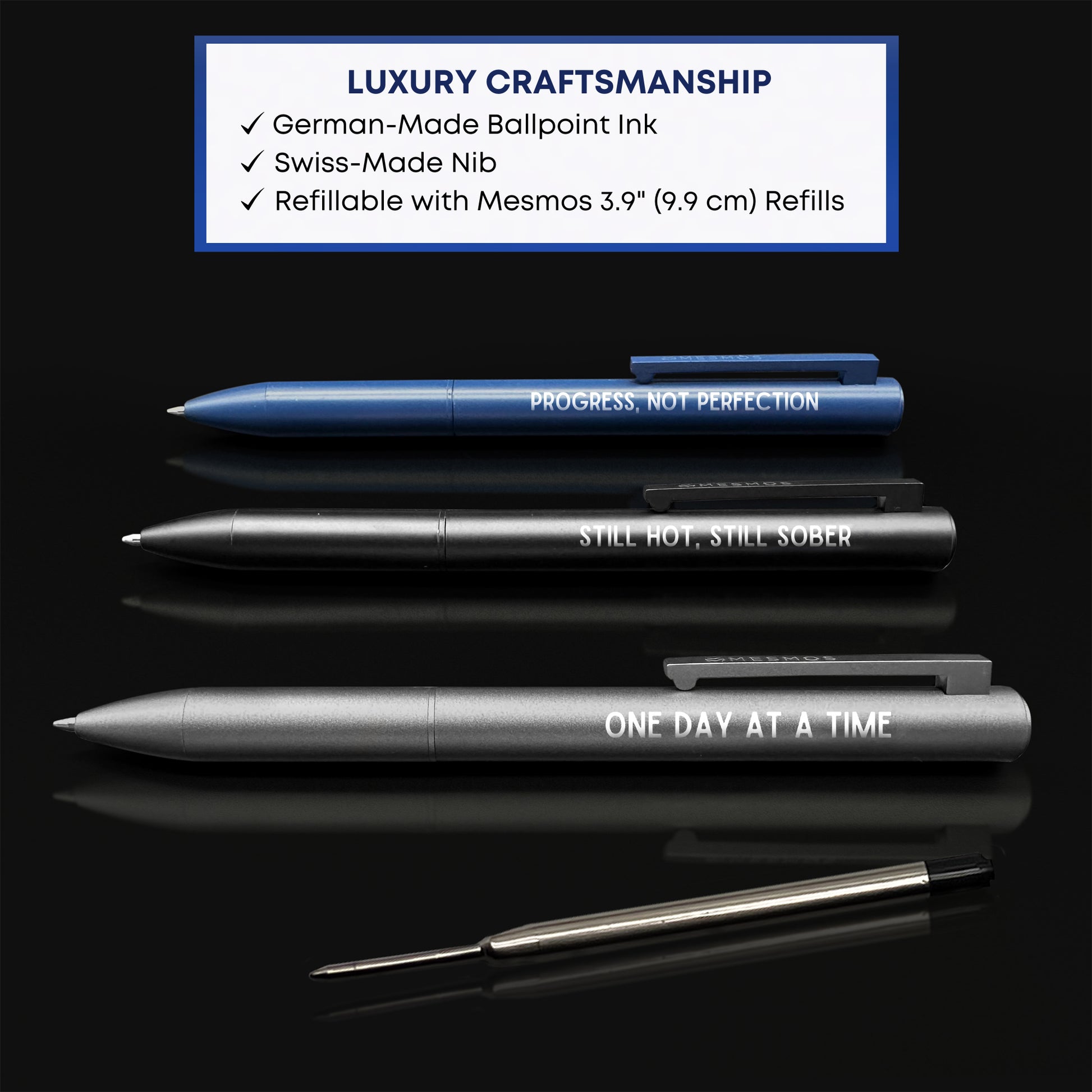Midnight Series - Sobriety Pen Set (3PCS)