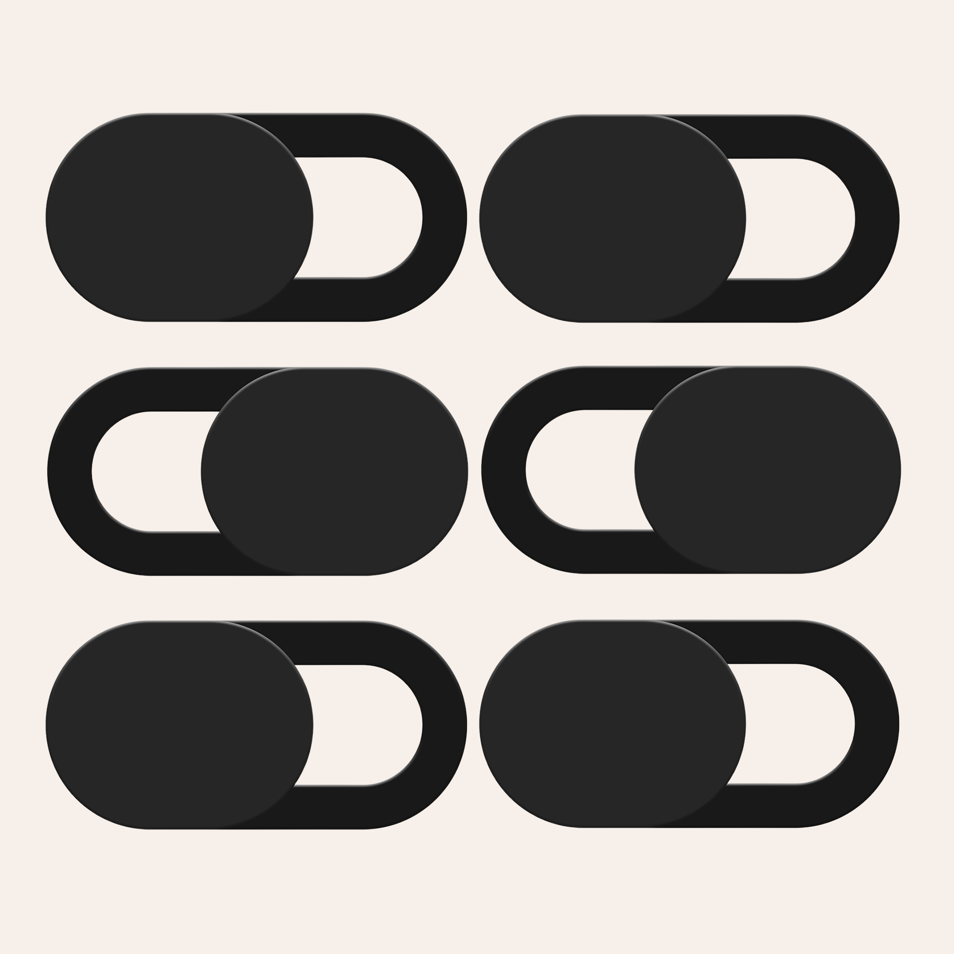 Sleek Black Camera Covers - Small