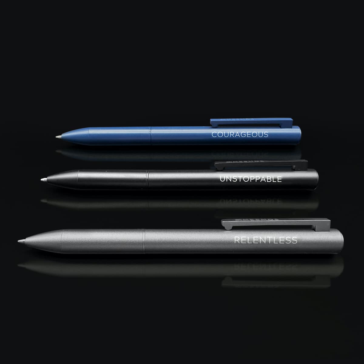 inspiring quotes engraved on each pen