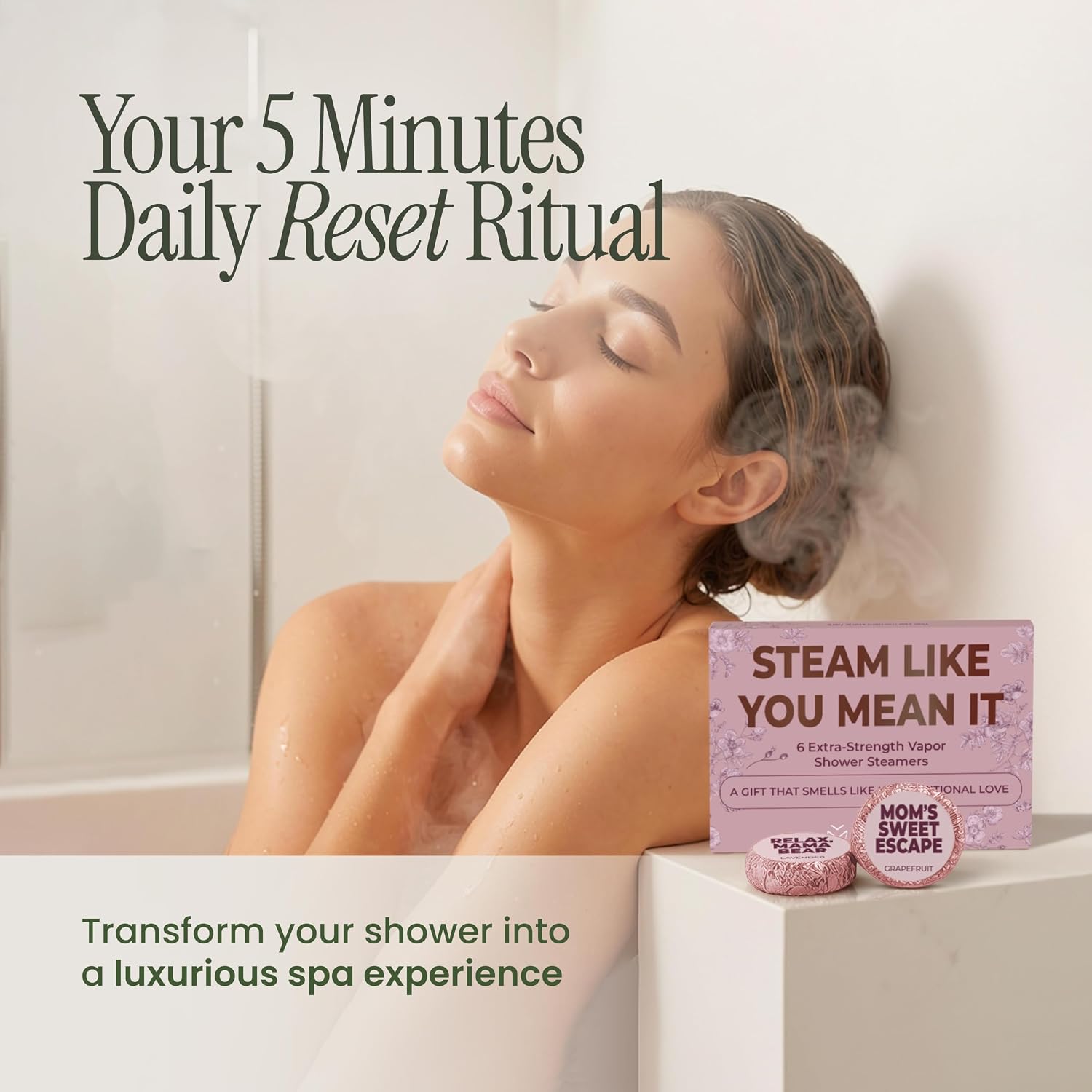 Shower Steamers | Mom’s 5-Minute Reset | Mom Series 6-Pack-2