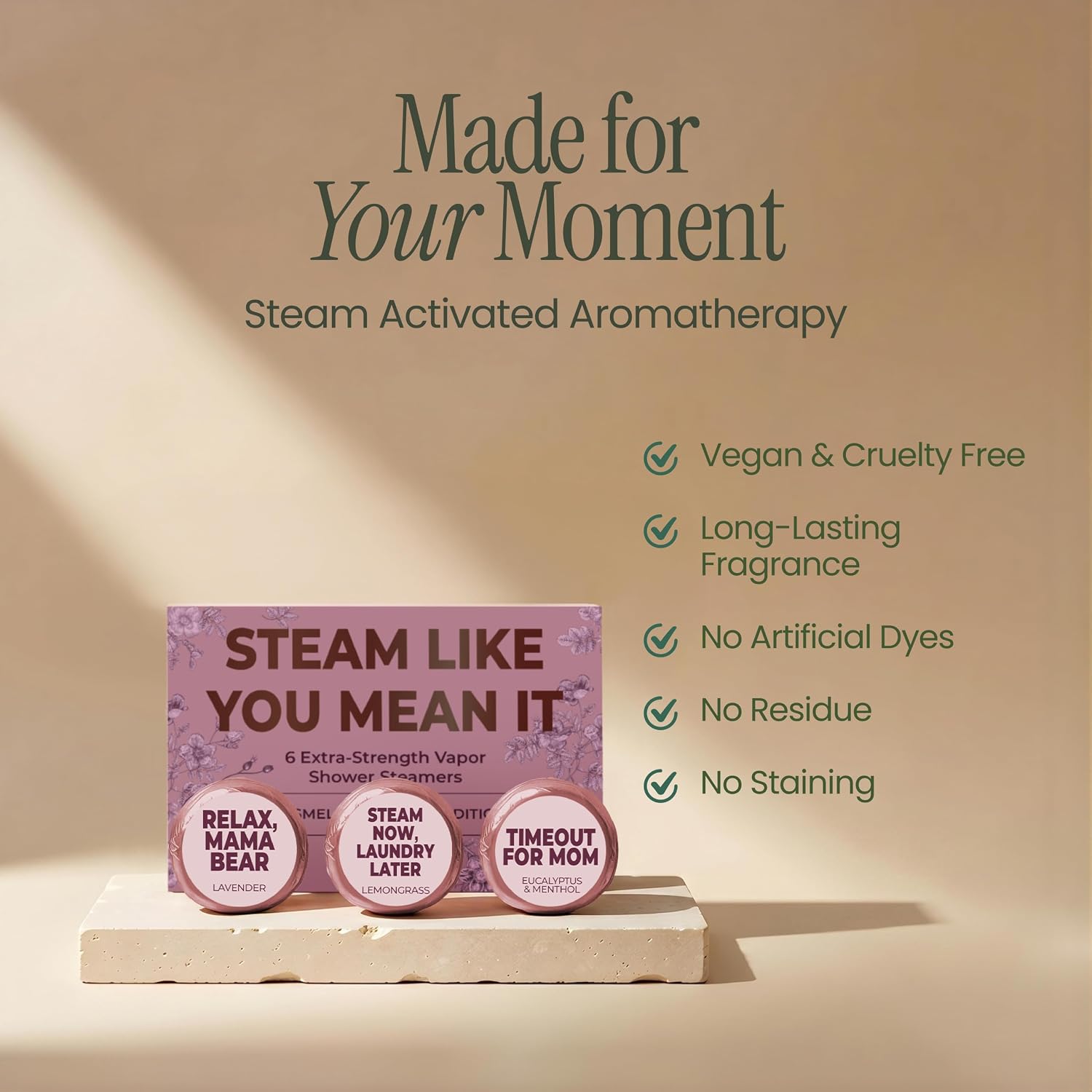 Shower Steamers | Mom’s 5-Minute Reset | Mom Series 6-Pack-3