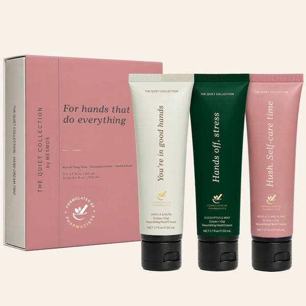 Pharmacist formulated hand cream gift set for women, 3 scented moisturizing hand lotions