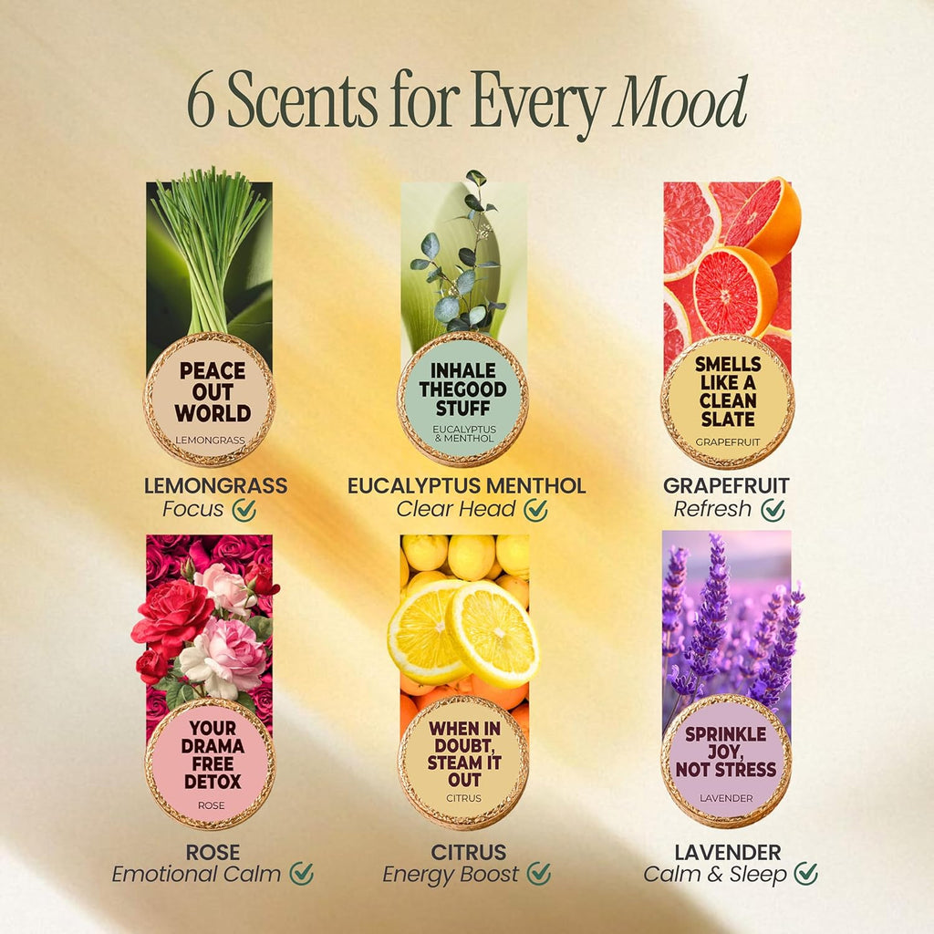 Shower Steamers | 5-Minute Spa Reset | Self-Care Series 6-Pack