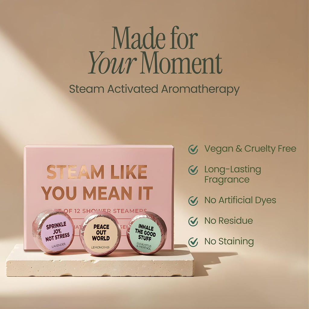 Shower Steamers | 5-Minute Spa Reset | Self-Care Series 6-Pack
