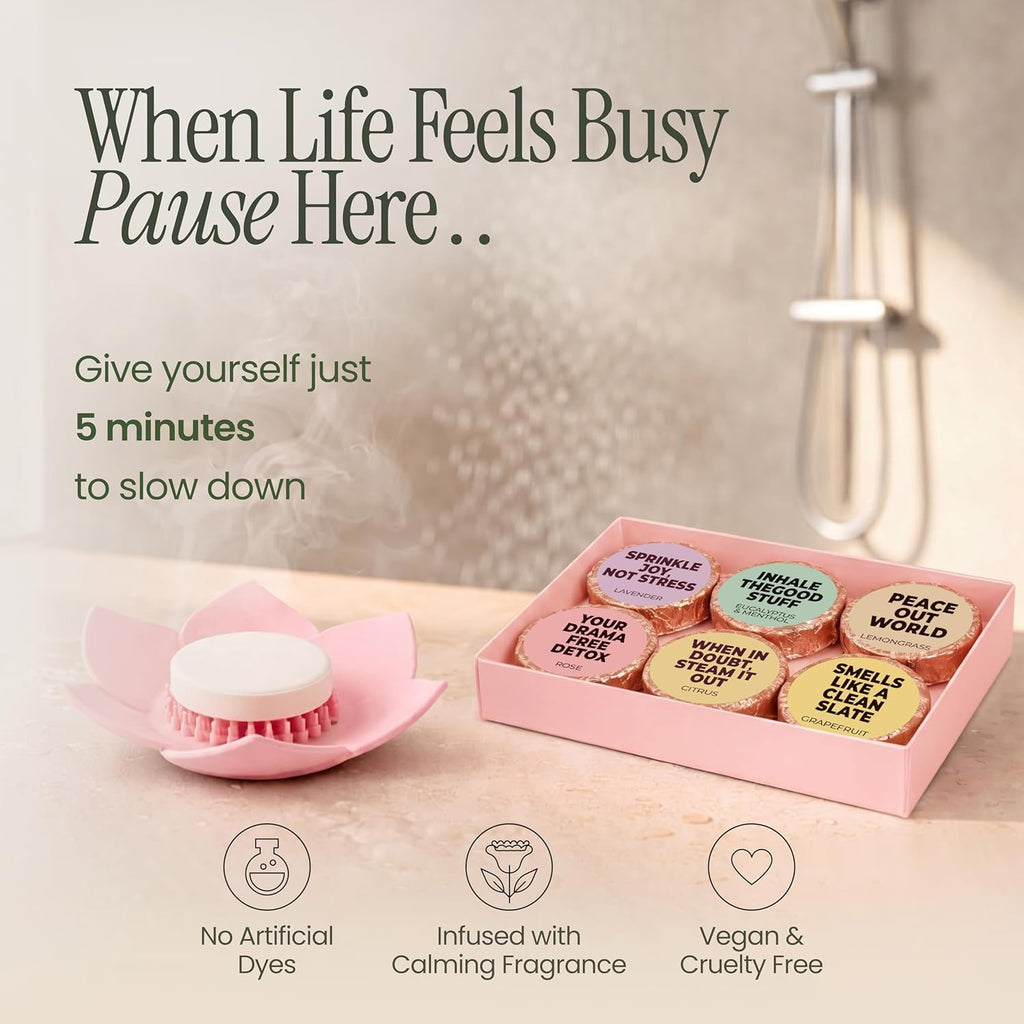 Shower Steamers | 5-Minute Spa Reset | Self-Care Series 6-Pack