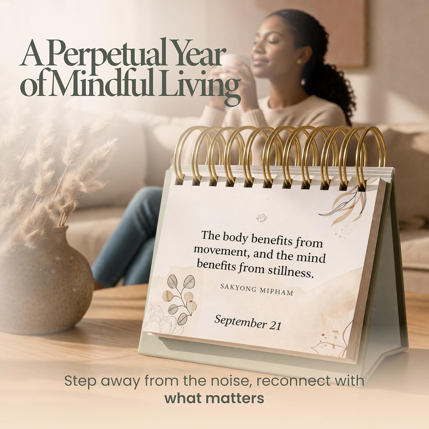 Mindfulness Daily Calendar | 366 Days of Self-Care & Inspiration | Perpetual Daily Calendar-4